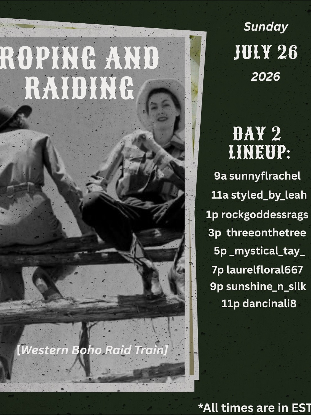 🤠🚂 ROPING & RAIDING Western Boho Train Show - Picture 2 of 11